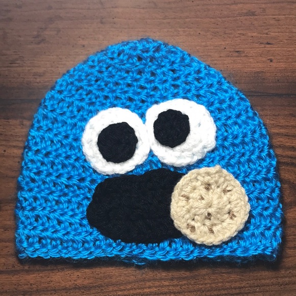 handmade Other - Crocheted Cookie Monster hat